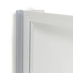 3mm Framed Bath Screen White | Toughened Glass Shower Panel Bath Screen