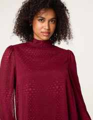 High Neck Shift Dress
