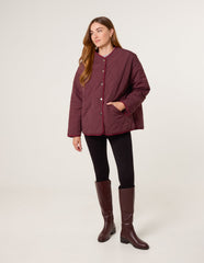 Button Front Quilted Jacket