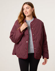 Button Front Quilted Jacket