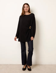 Buckle Metallic Top