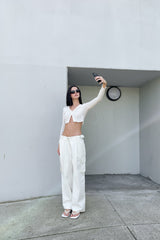 CROPPED SEMI-SHEER CARDIGAN