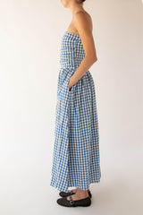 GINGHAM TUBE DRESS