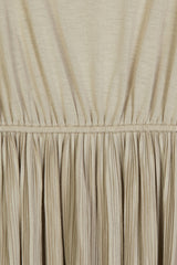 PLEATED MIDI DRESS
