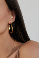 FLAT HOOP EARRINGS