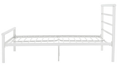 Avalon Small Double Metal Bed Frame - White ( B Grade 37136 - 37134 )