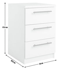 Brisbane 3 Drawer Bedside – Grey Oak