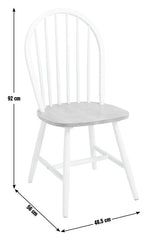 Burford Pair of Solid Wood Dining Chairs - White