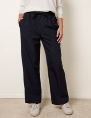 Elasticated Waist Pinstripe Trousers