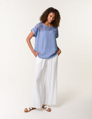 Lace Pattern Cotton Top