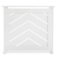 Habitat Chevron Mini Radiator Cover - White | Decorative Cover Wall Mounted
