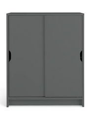 Chloe 2 Door Shoe Storage Cabinet - Grey ( B Grade )