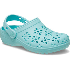 Classic Floral Cut Out Clog T - Akuamarin