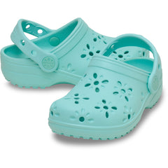 Classic Floral Cut Out Clog T - Akuamarin