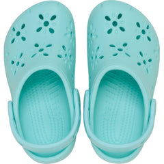 Classic Floral Cut Out Clog T - Akuamarin