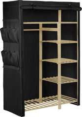 Covered Double Wardrobe - Black