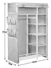 Covered Double Wardrobe - Black