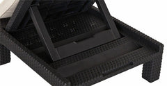Daytona Rattan Effect Sun Lounger - Graphite | Outdoor Patio Recliner for Garden