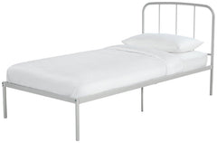 Freja Single Metal Bed Frame - Silver