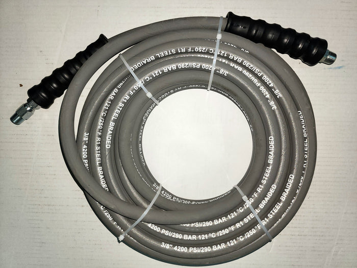 Gates Smooth Cover Pressure Wash Hose | 3/8" | 4200 & 6000 PSI | 50 ft & 100 ft | Gray