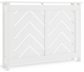 Habitat Chevron Small Radiator Cover - White | Stylish Heater Cover for Modern
