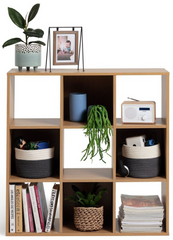Habitat Home Squares 9 Cube Storage Unit - Oak Effect | Organizer Storage