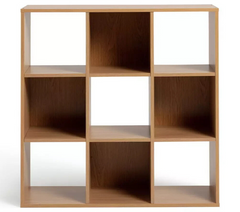 Habitat Home Squares 9 Cube Storage Unit - Oak Effect | Organizer Storage