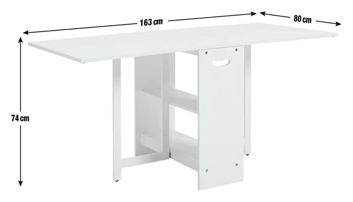 Habitat Home Toby Folding 4 - 6 Seater Dining Table - White | Kitchen Furniture