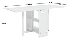 Habitat Home Toby Folding 4 - 6 Seater Dining Table - White | Kitchen Furniture