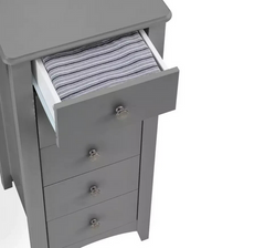 Habitat Minato 5 Drawer Narrow Tall Boy - Grey