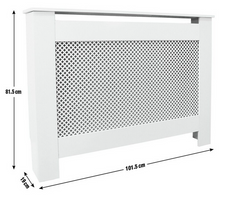 Habitat Odell Small Radiator Cover - White | Lattice Panel MDF Cabinet Cover