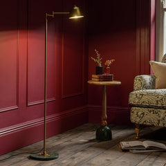 Habitat x Morris & Co. Library Swing Arm Brass Floor Lamp