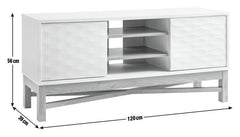 Habitat Zander Textured TV Unit - White & Oak Effect