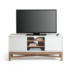 Habitat Zander Textured TV Unit - White & Oak Effect