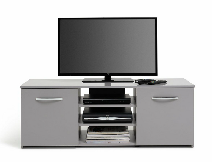 Hayward 2 Door Small TV Unit - Grey Gloss