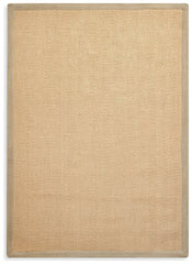 Herringbone Neutral Boarder Jute Rug - 230x160cm