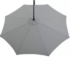 Home 3m Overhanging Garden Parasol - Grey | Outdoor Patio Shade Sun Umbrella