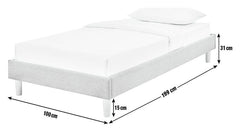Home Arthur Platform Double Bed Frame - Dark Grey | Modern bed frame