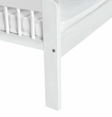 Home Jesse Toddler Bed Frame - White | Sturdy Safe Kids Bed for Nursery Bedroom