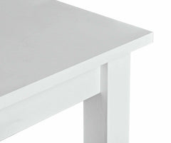 Home Malibu Coffee Table - White | Rectangular Living Room Table Storage Shelf