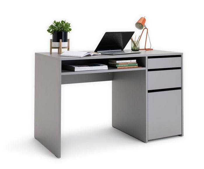 Home Pepper 2 Drawer Pedestal Office Desk - Grey ( B Grade )