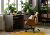 Home Pepper 2 Drawer Pedestal Office Desk - Grey