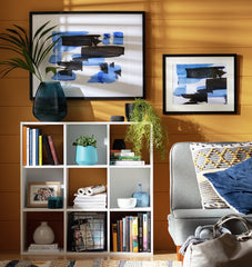 Home Squares 9 Cube Storage Unit White | Modular Organizer Shelf ( B Grade )