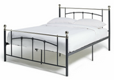 Home Yani Kingsize Metal Bed Frame Black | Sturdy Durable Mattress Support Base