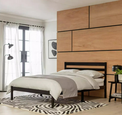 Kaycie Double Wooden Bed Frame - Black ( B Grade 38311 - 38312 )