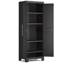 Keter Detroit Tall Indoor Garage Storage Cabinet - Black