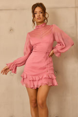 Look Into The Sun Mini Dress - Blush