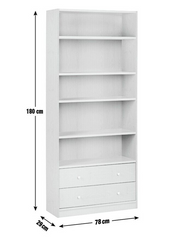 Maine 2 Drawer Bookcase - Oak Effect ( B Grade 32460 - 32461 )