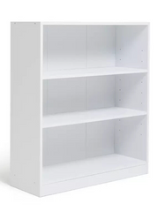 Maine Short Bookcase - White