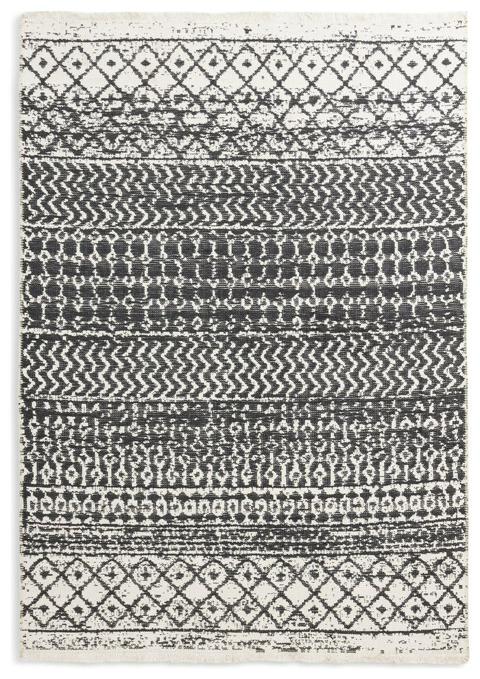 Moroccan Reversible Grey Flatweave Rug - 230x160cm